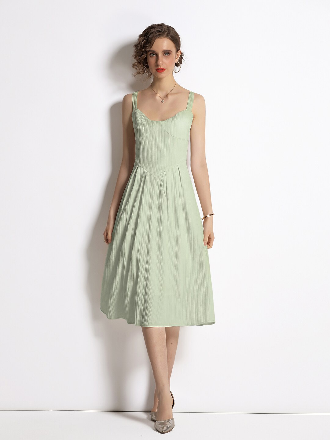 

JC Collection Green Sleeveless Midi Dress