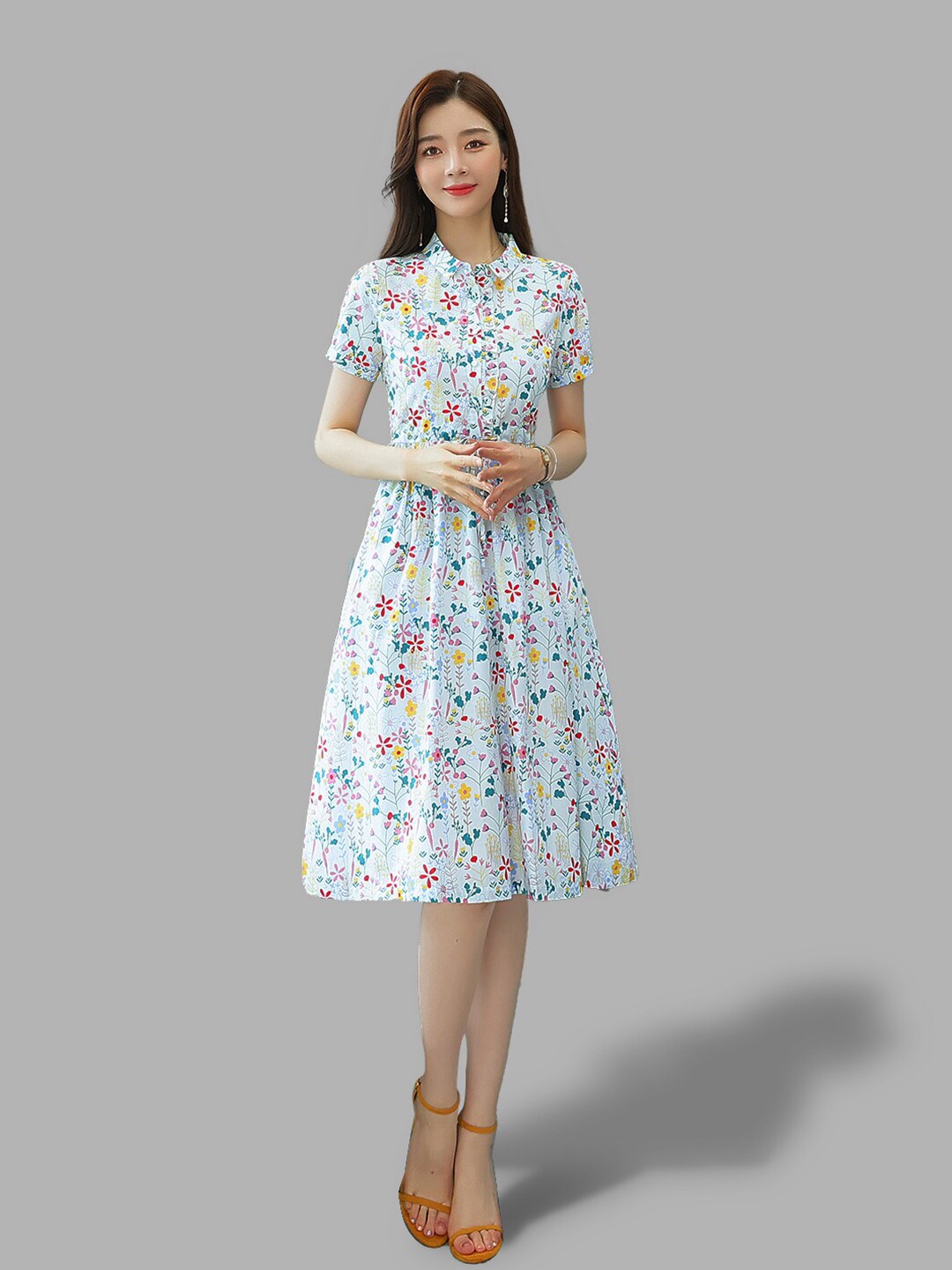 

JC Collection Women White Floral Dress
