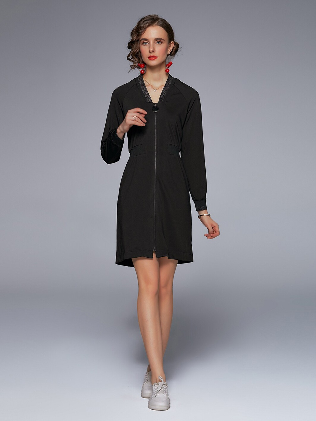 

JC Collection Women Black T-shirt Dress