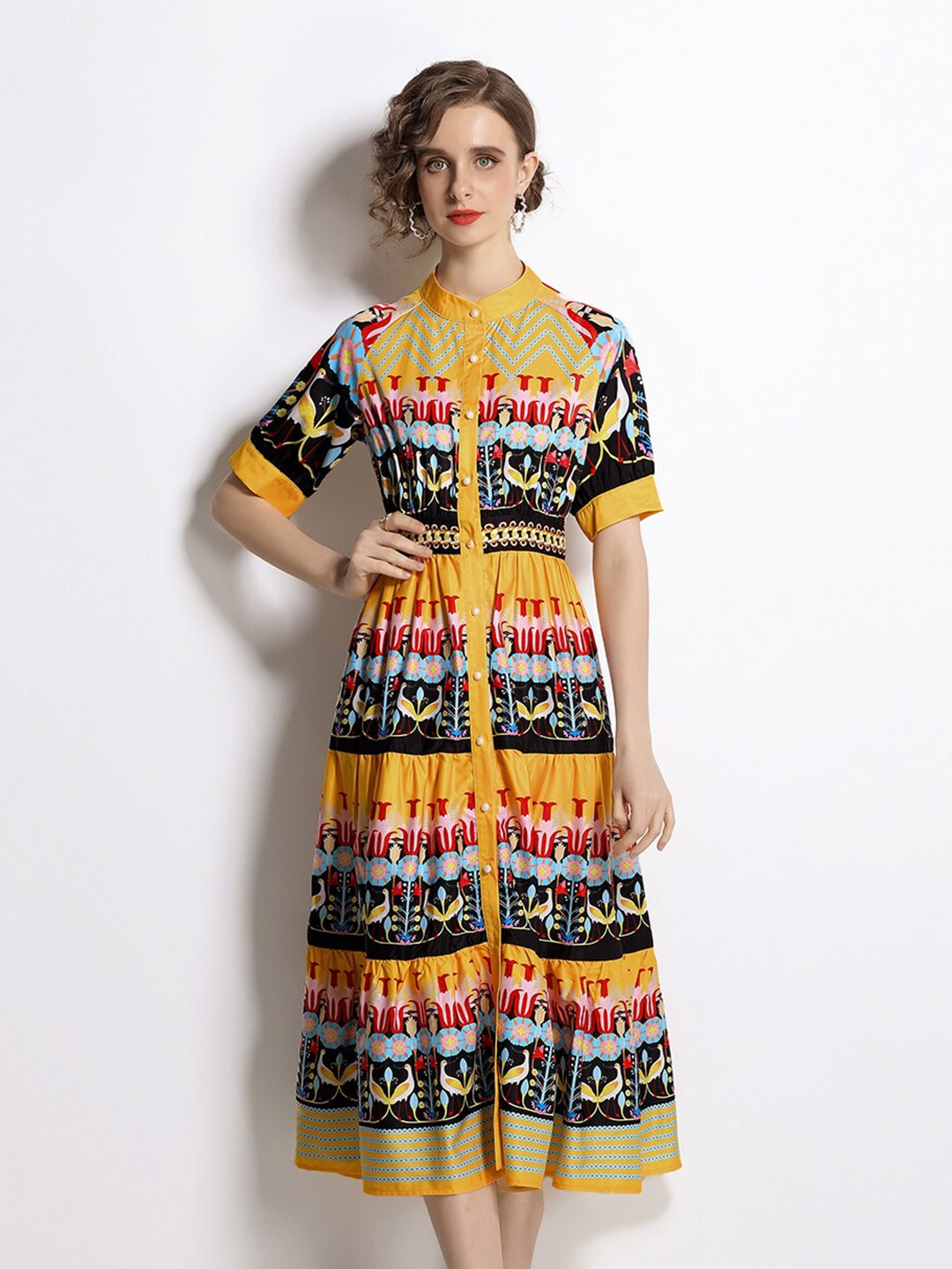

JC Collection Multicoloured Floral Midi Dress, Multi