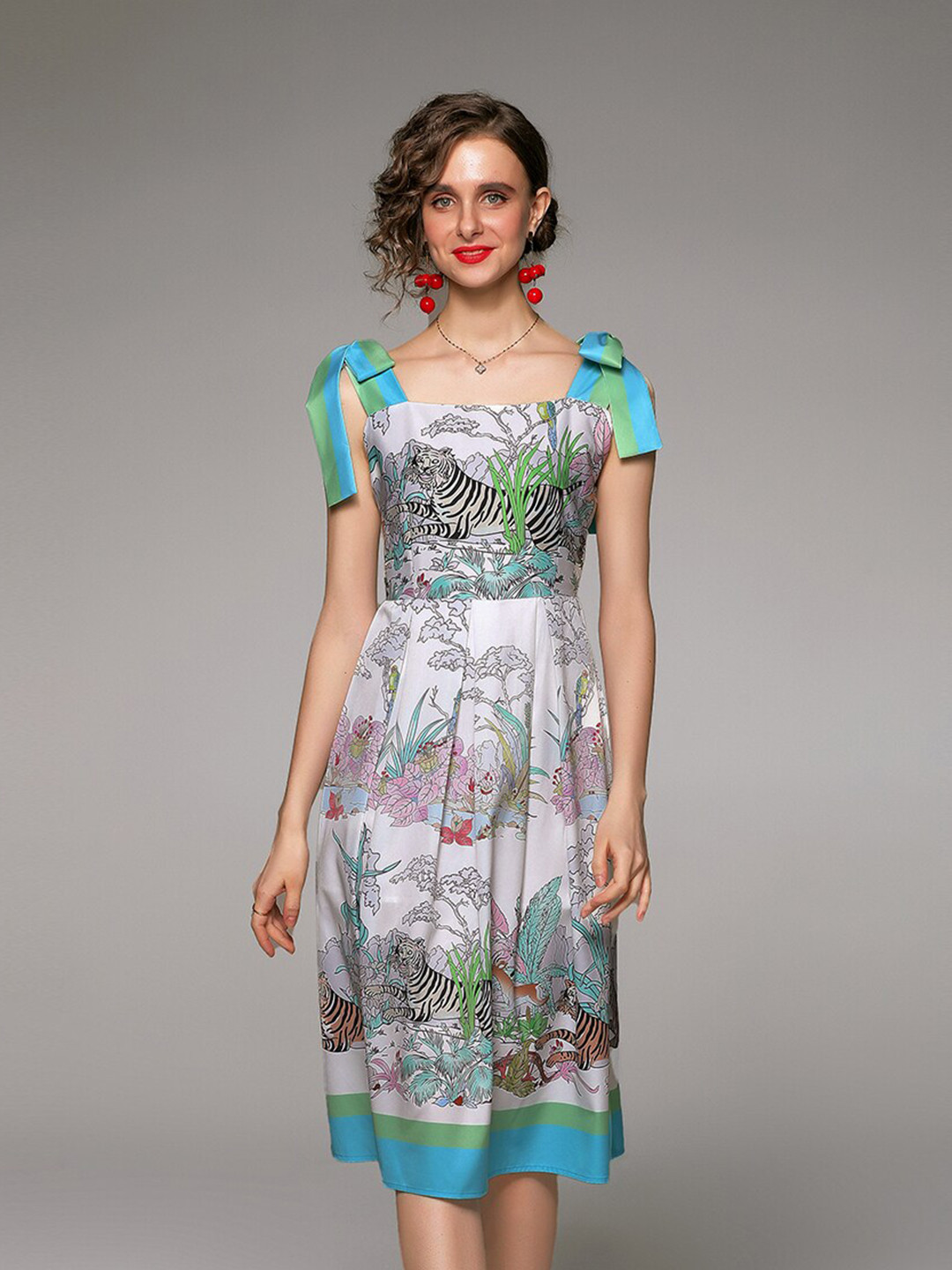 

JC Collection Multicoloured Animal Print Midi Dress, Multi