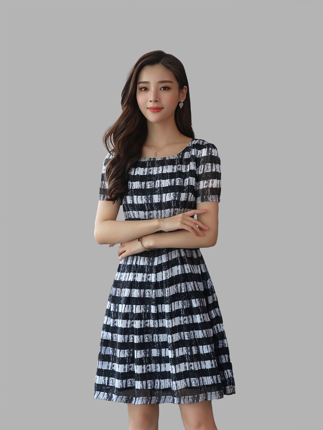 

JC Collection Women Black A-Line Dress