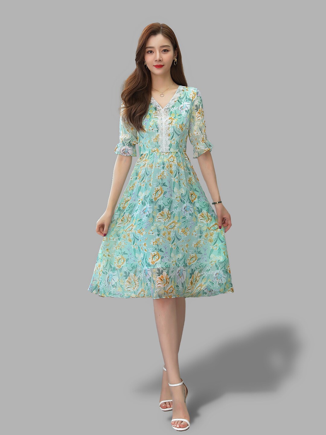 

JC Collection Multicoloured Floral Dress, Multi