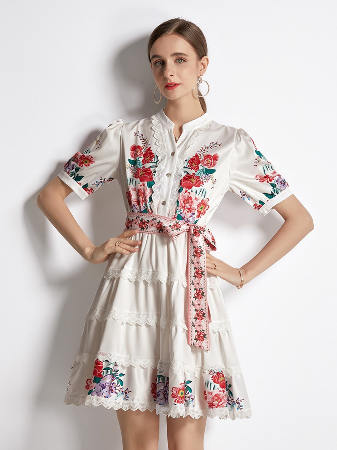 

JC Collection Red Floral Dress