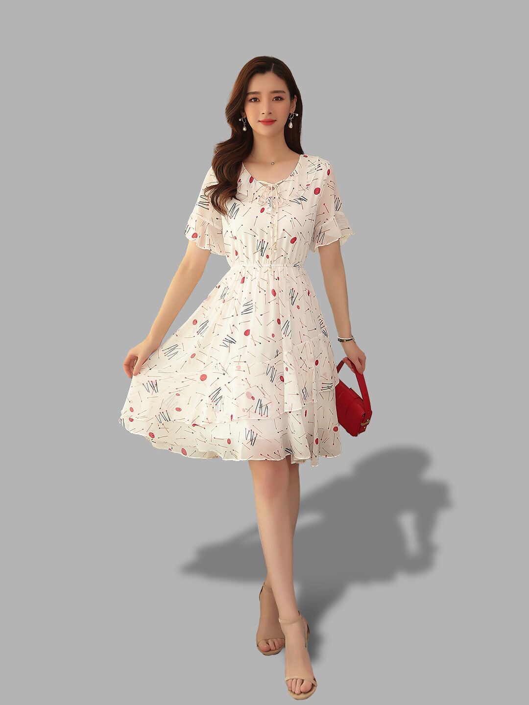 

JC Collection White Floral Dress