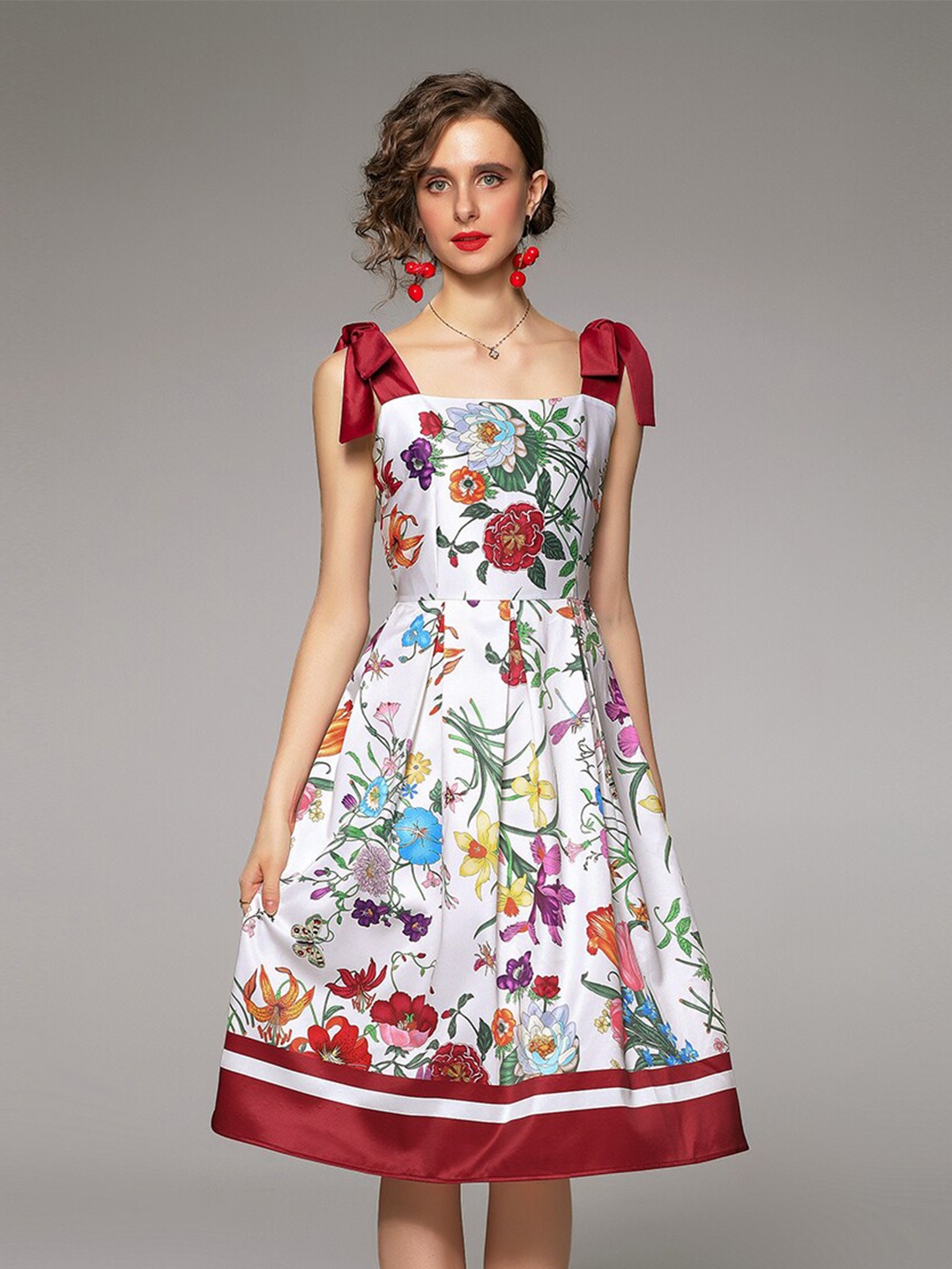 

JC Collection Women White Floral Dress