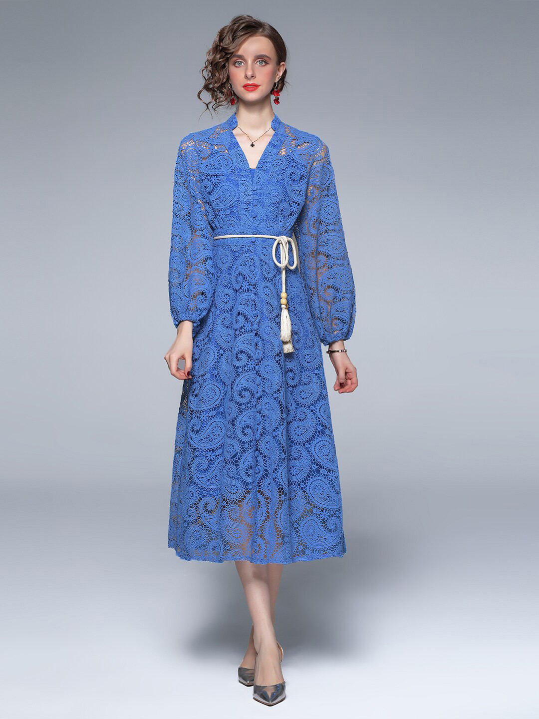 

JC Collection Blue Midi Dress