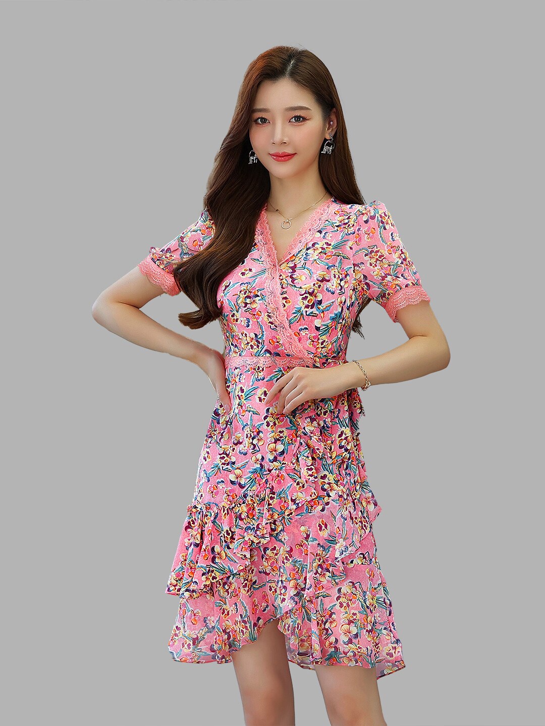 

JC Collection Women Pink Floral Dress