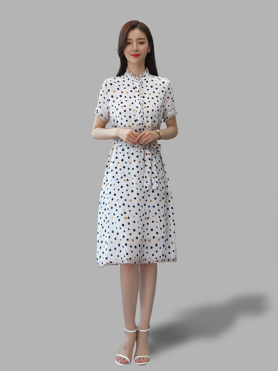 

JC Collection women white high neck Dress
