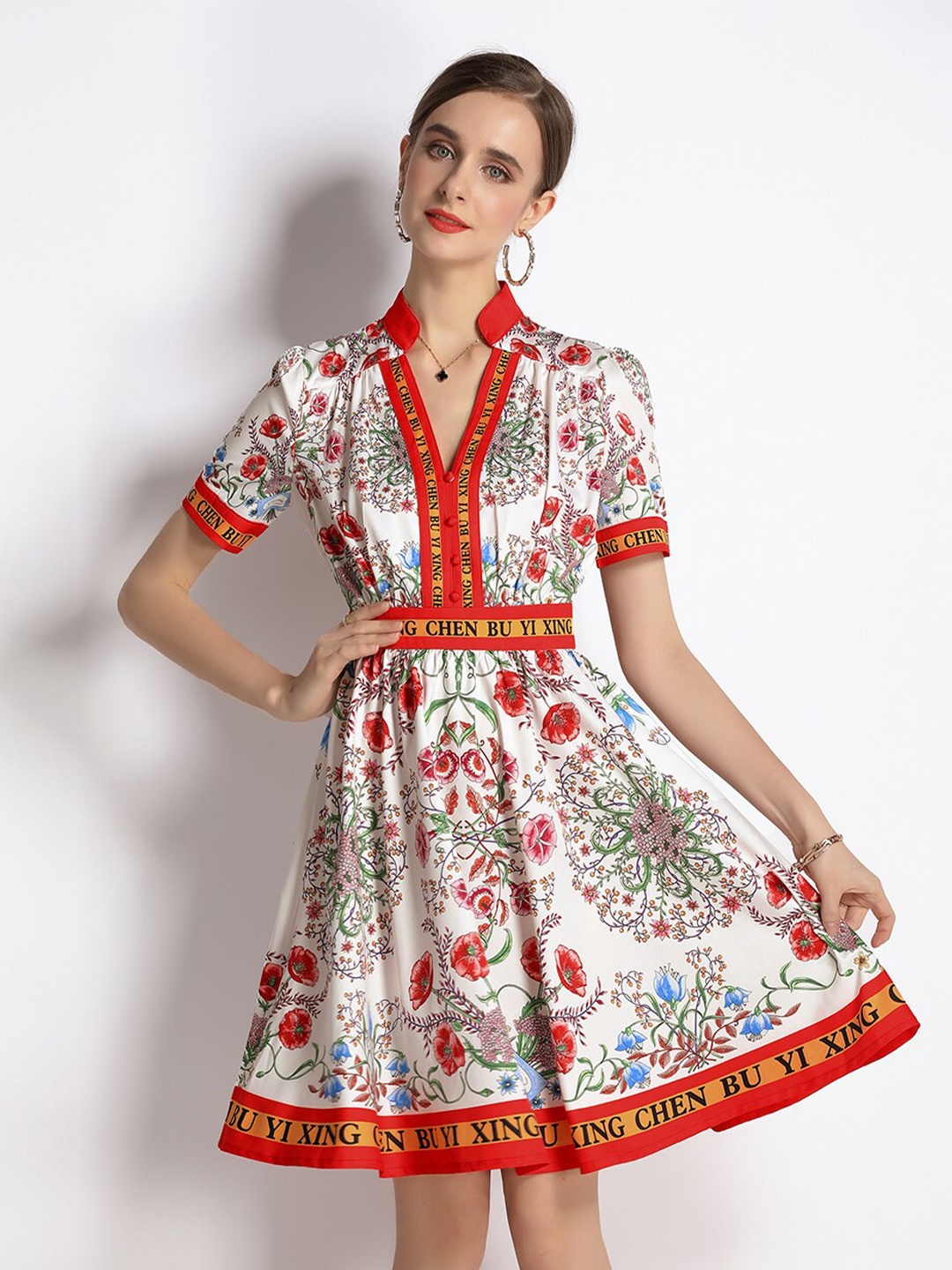 

JC Collection women Red Floral Dress