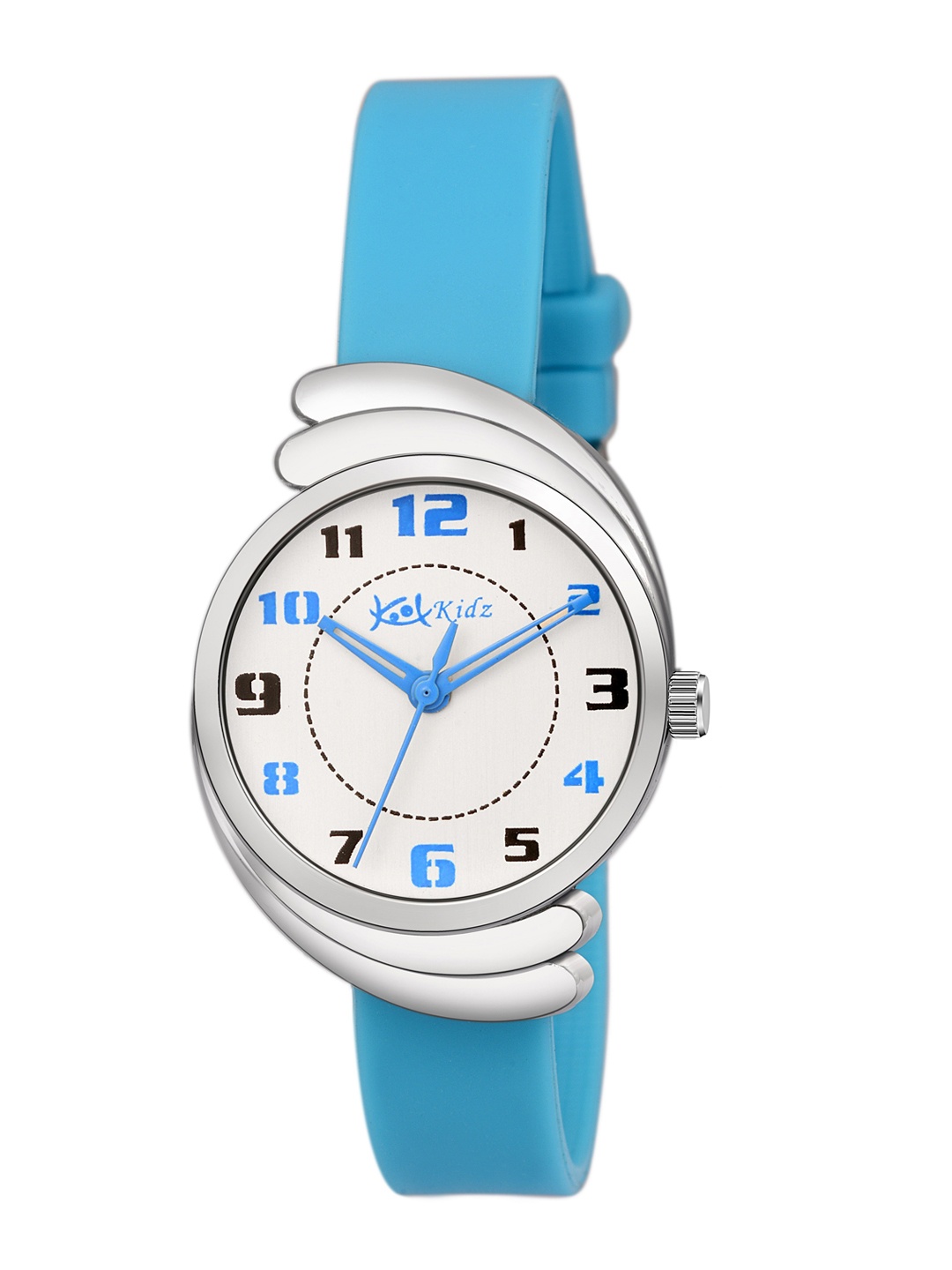 

Kool Kidz Unisex Kids White Brass Dial & Blue Wrap Around Straps Analogue Watch