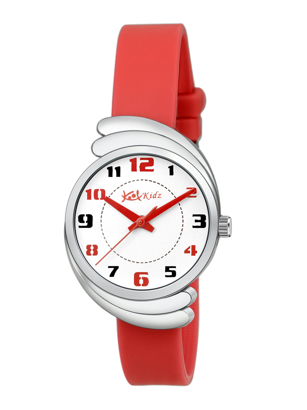 

Kool Kidz Unisex Kids Multicoloured Brass Patterned Dial & Red Straps Analogue Watch