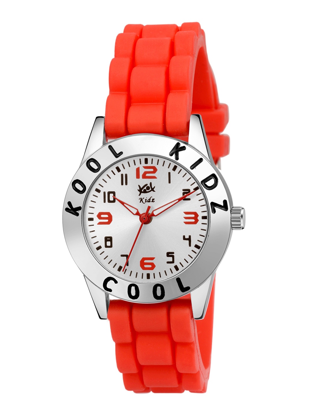 

Kool Kidz Unisex Kids Multicoloured Brass Dial & Red Straps Analogue Multi Function Watch, White