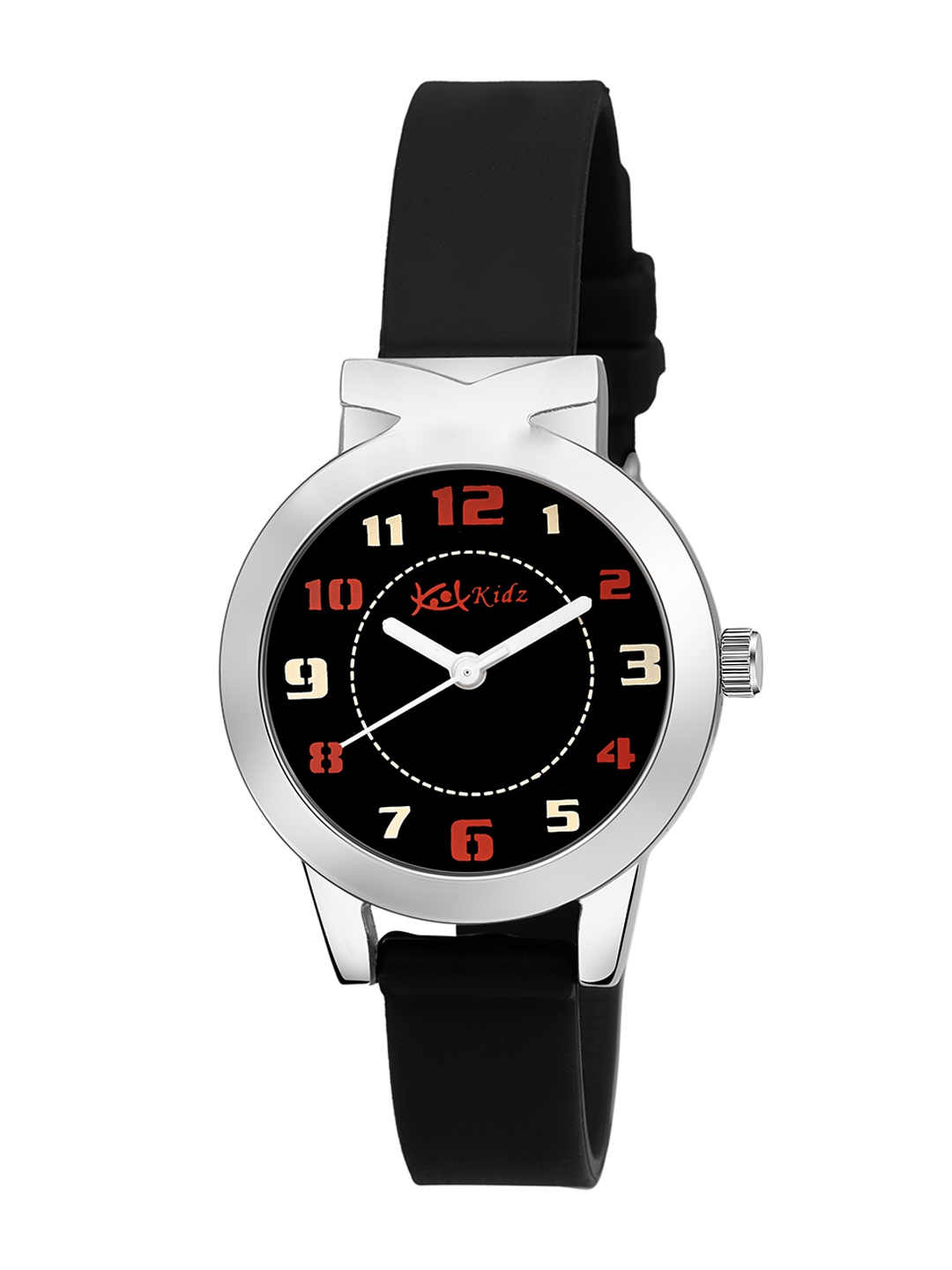 

Kool Kidz Unisex Kids Multicoloured Brass Dial & Black Straps Analogue Watch