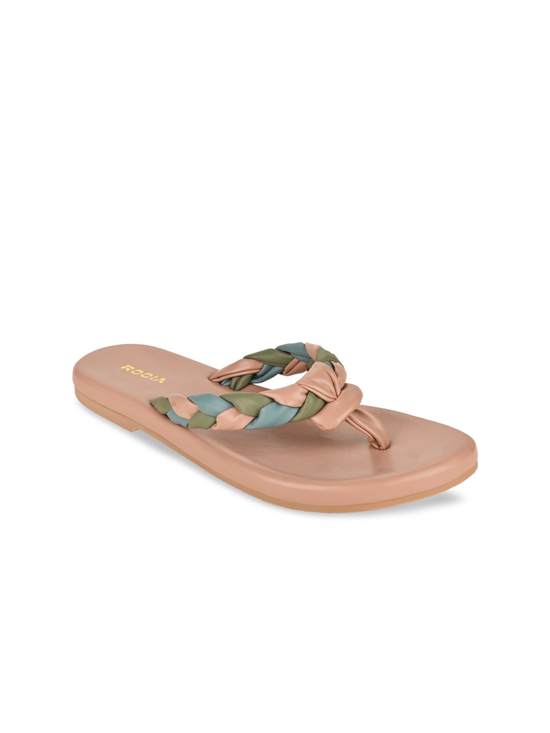 

Rocia Women Beige Embellished Braided Flats