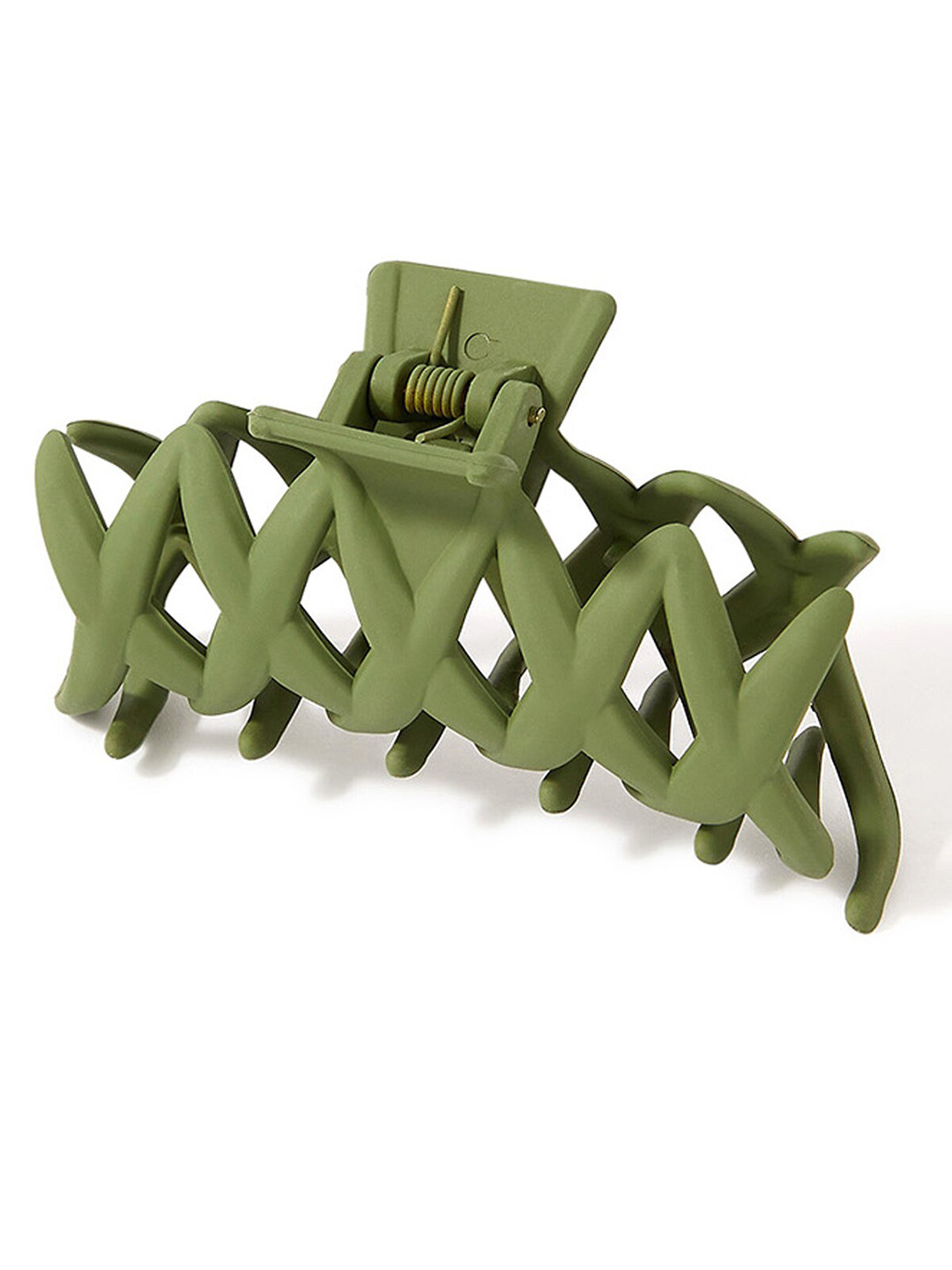 

Accessorize London Women Khaki Cross Claw Clip