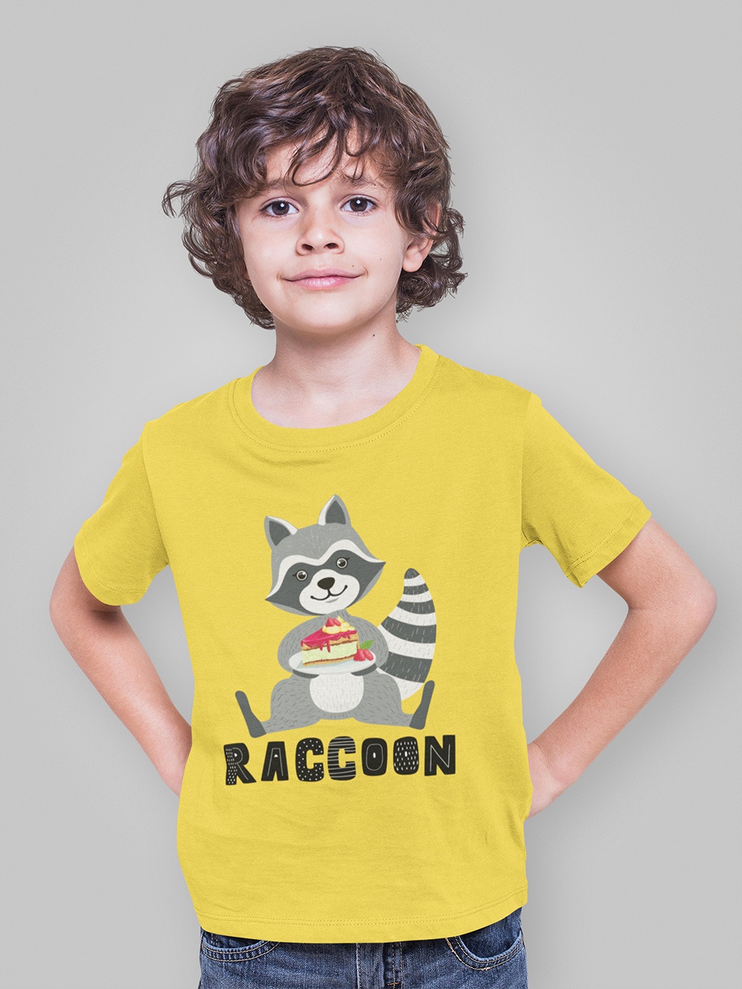

MA Baby Kids Yellow Printed Pure Cotton T-shirt