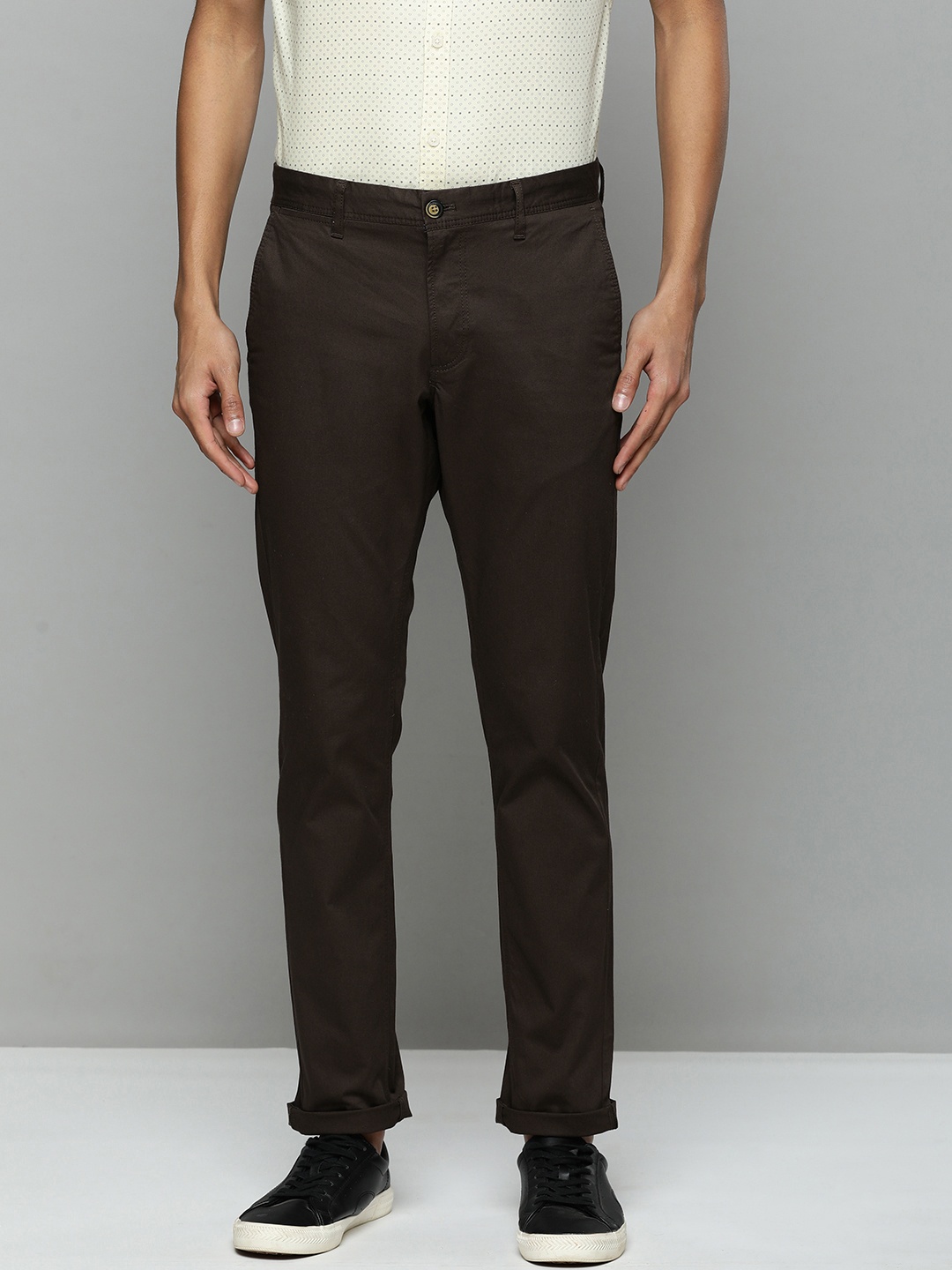 

Indian Terrain Men Brown Brooklyn Slim Fit Casual Trousers