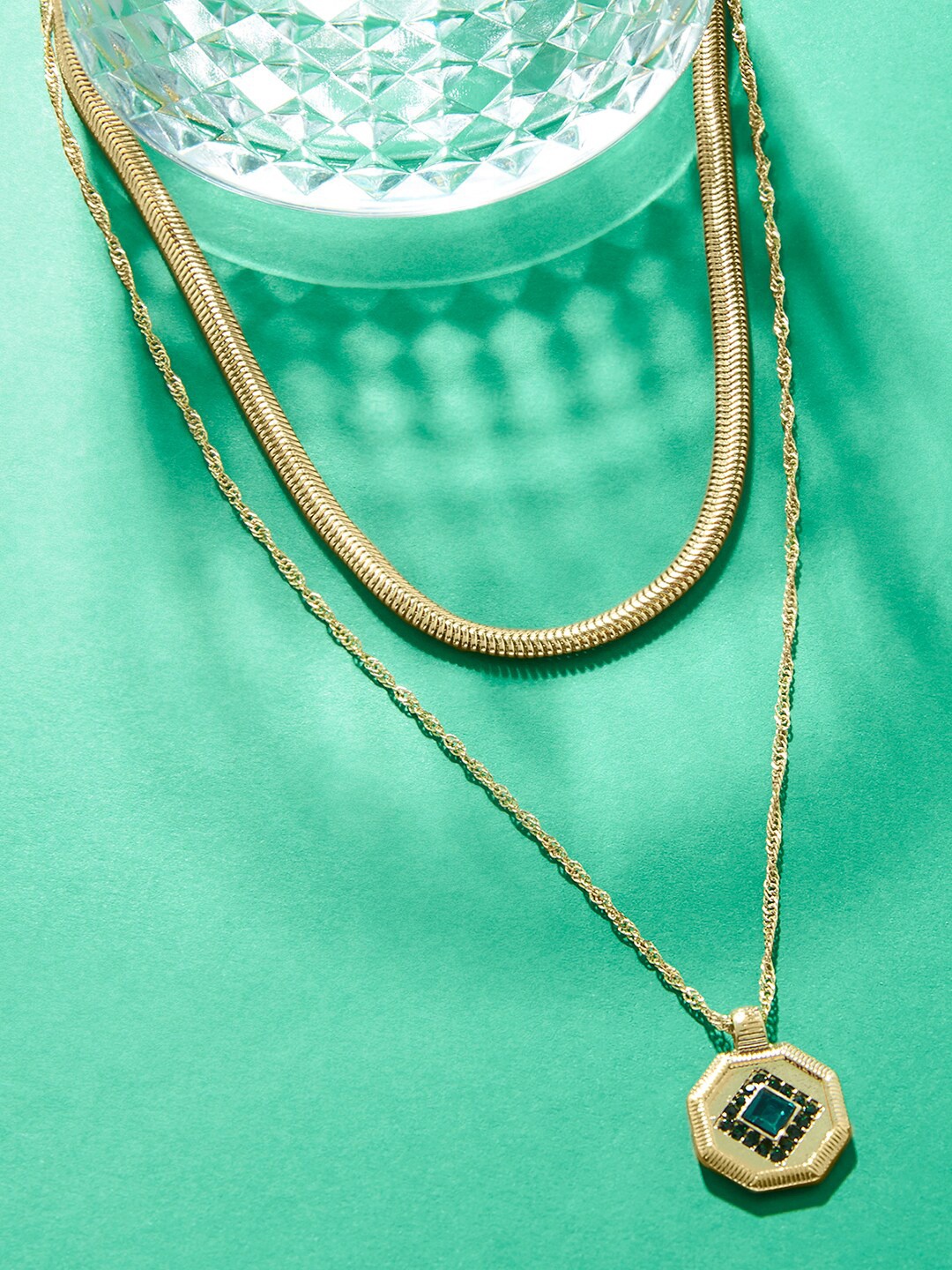 

Accessorize London Willow Snake Coin Layered Necklace, Gold