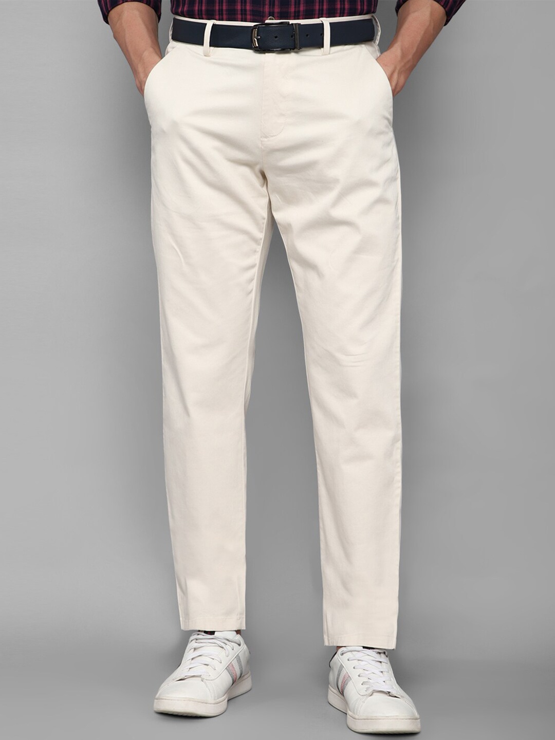 

Allen Solly Men Beige Mid-Rise Regular Fit Trousers