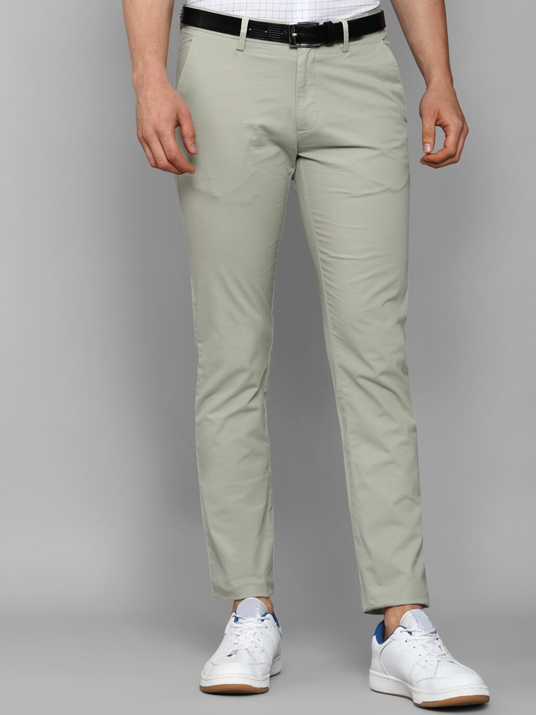 

Allen Solly Men Grey Slim Fit Trousers