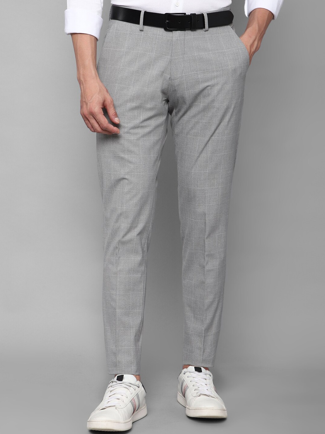

Allen Solly Men Grey Slim Fit Trousers