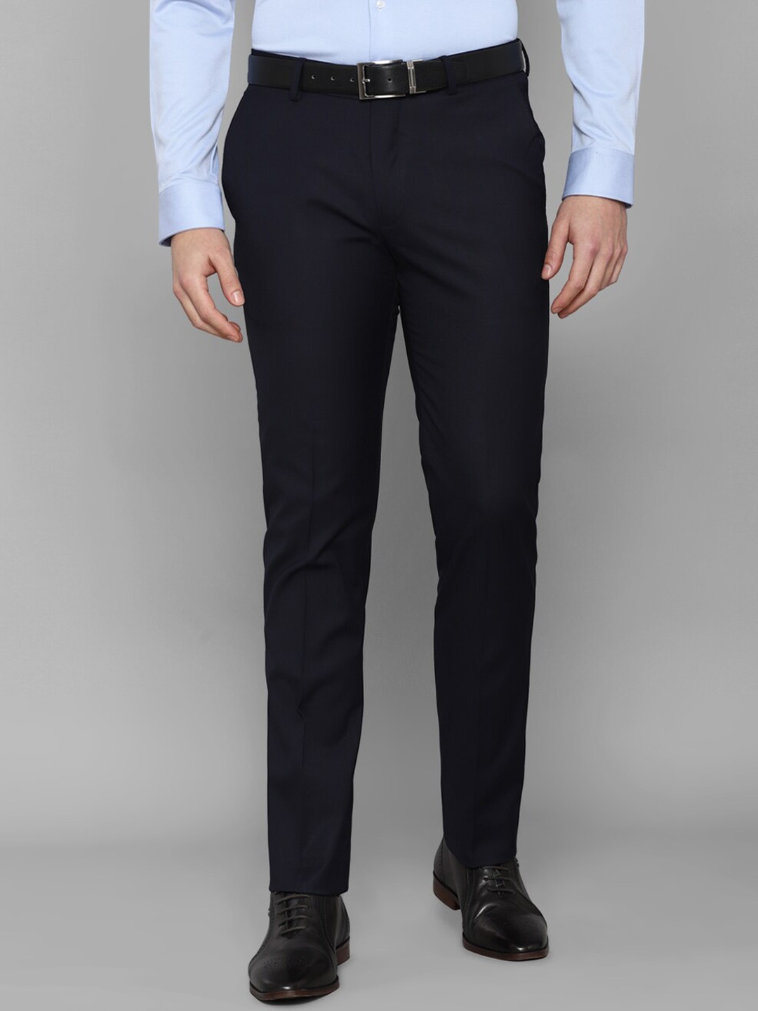 

Louis Philippe Men Navy Blue Slim Fit Trousers