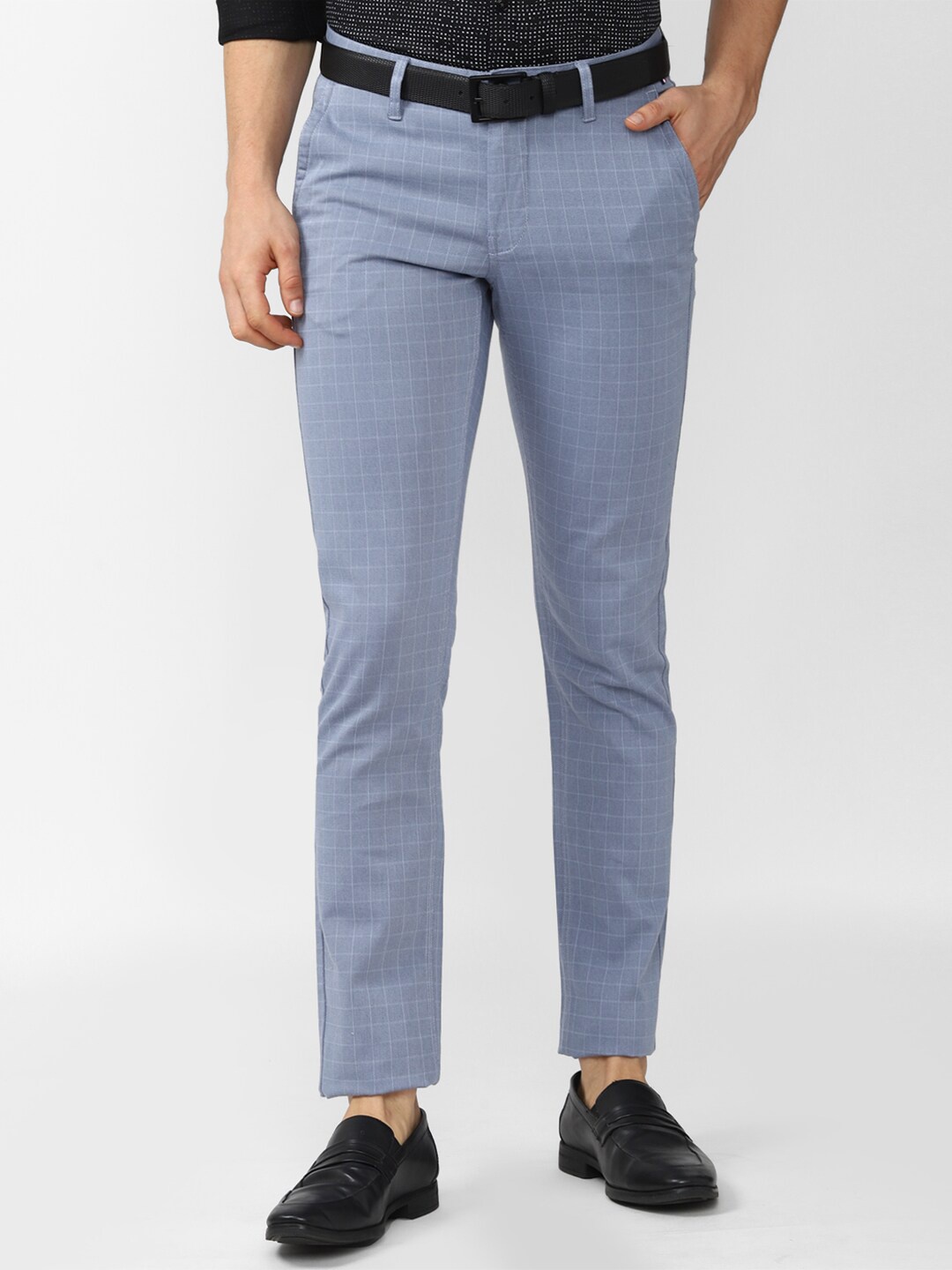 

Van Heusen Sport Men Blue Checked Slim Fit Trouser