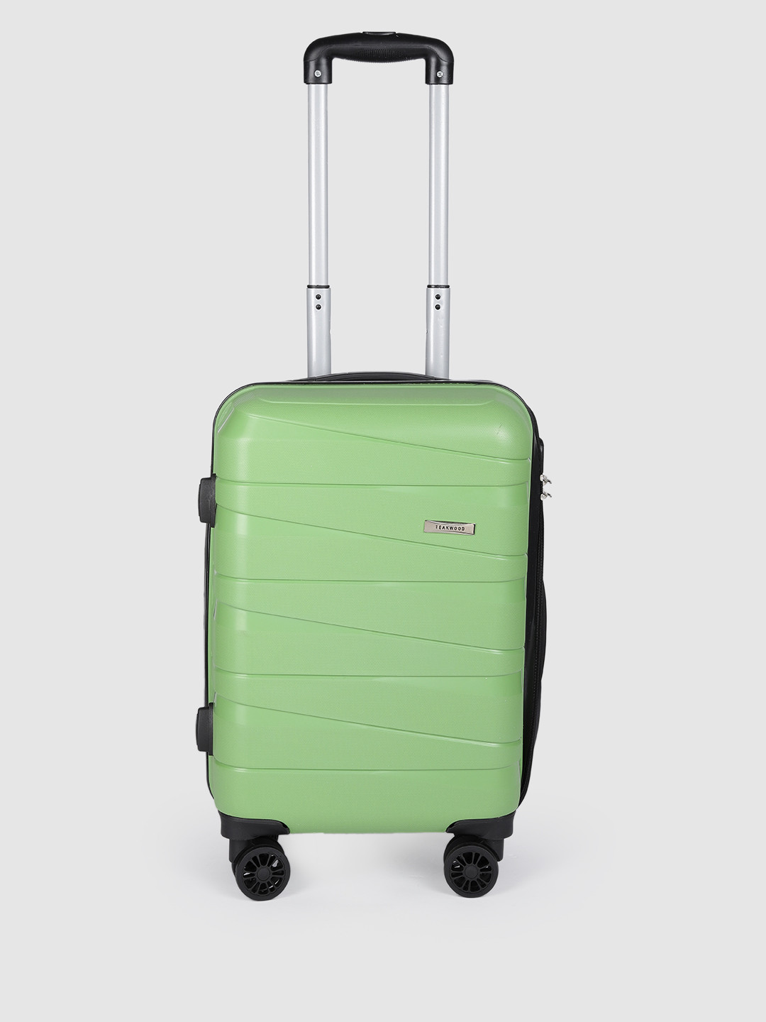 

Teakwood Leathers Mint Green Textured Hard-Sided Small Suitcase Trolley Bag 37.8 L