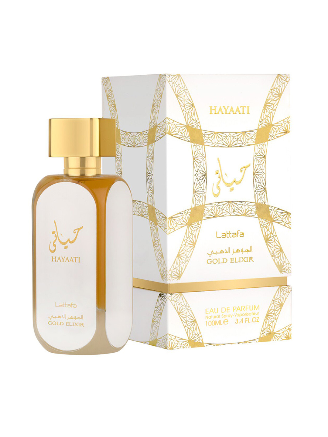 

Lattafa Unisex Hayaati Gold Elixir Eau De Parfum - 100 ml, White
