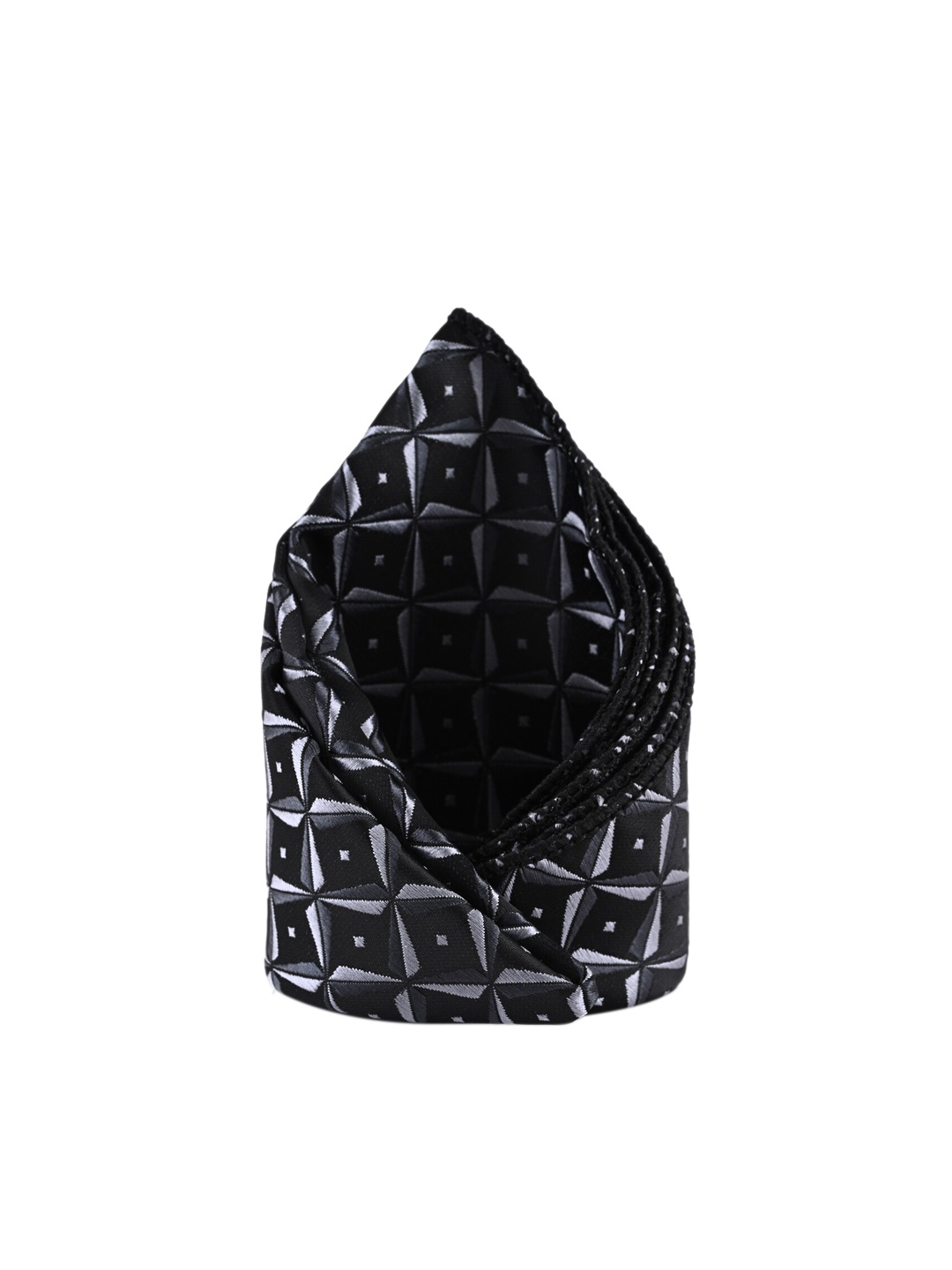

BuckleUp Men Black Printed Pocket Square