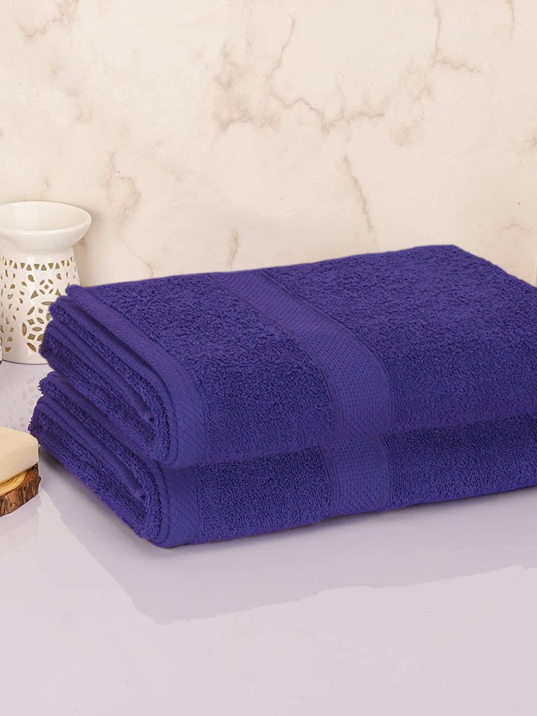 

Sleeping Owls- because your sleep matters Purple 2 Pieces 350 GSM Cotton Bath Towels