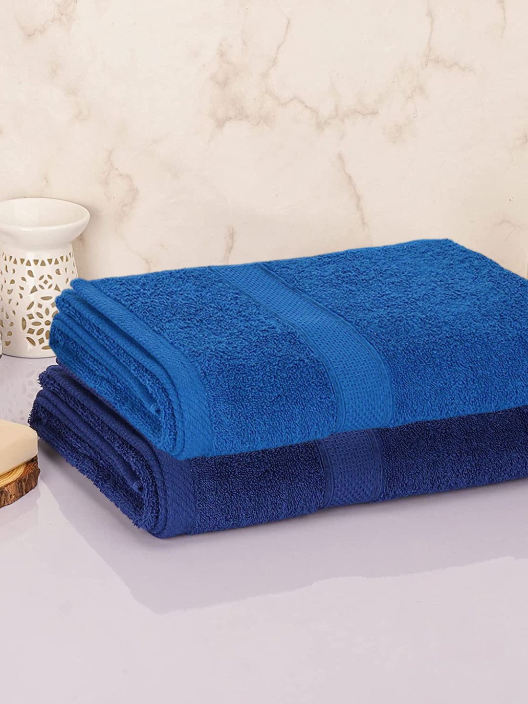 

Sleeping Owlls Pack of 2 Swizzle Bath Towels, Navy blue