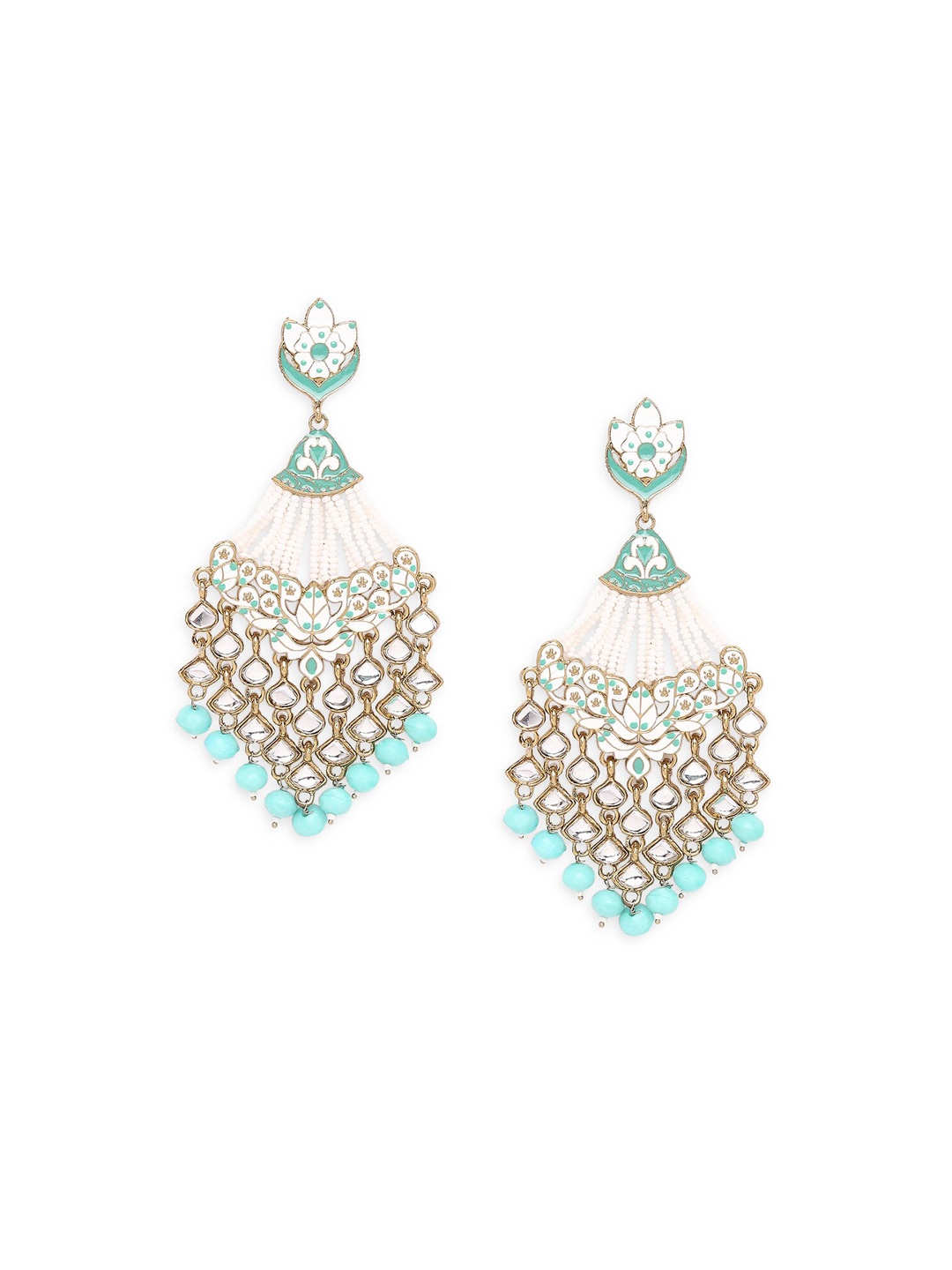

Mahi Green Contemporary Dangler Earrings