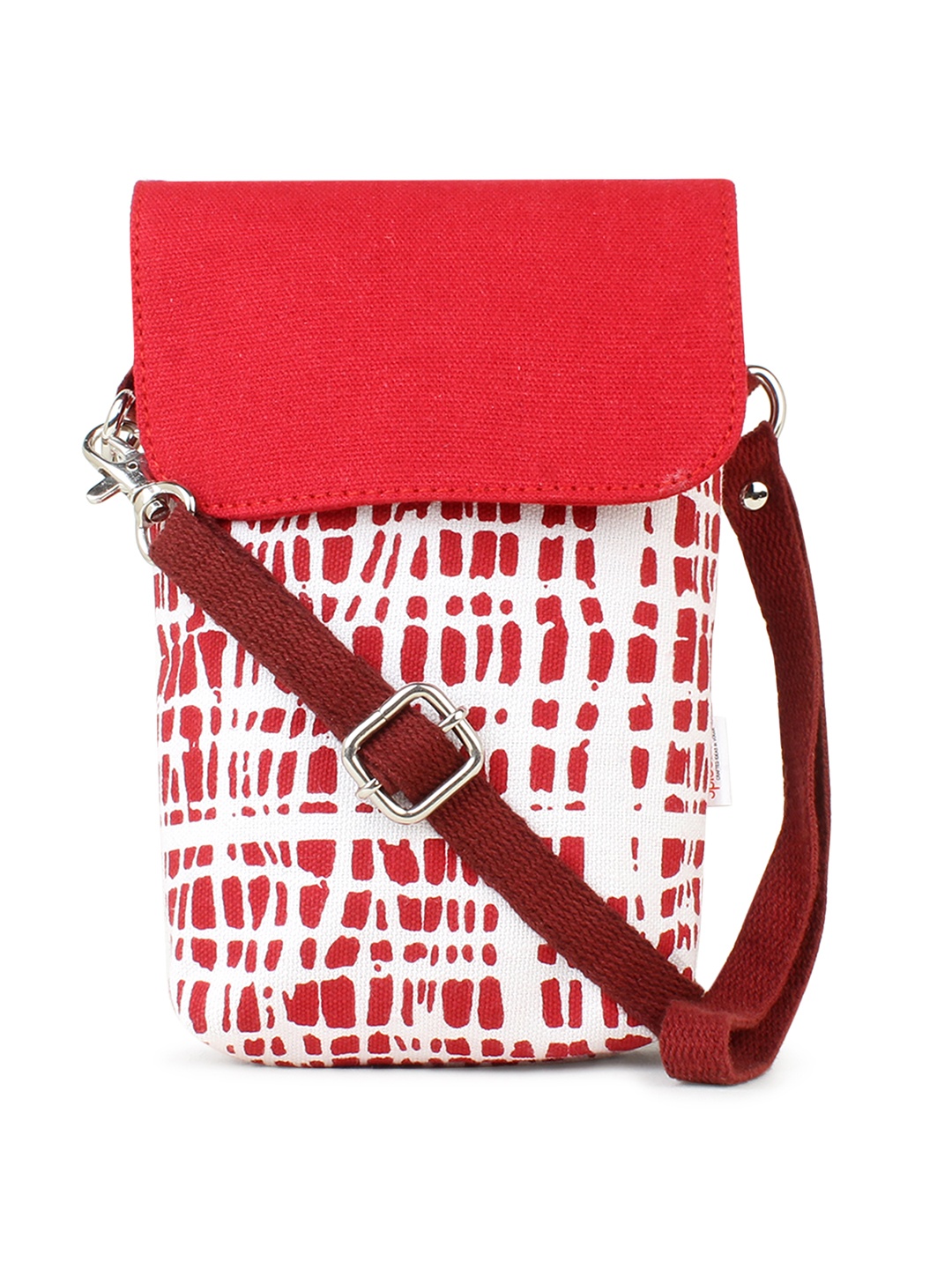 

Spice Art Abstract Printed Canvas Sling Bag, Red