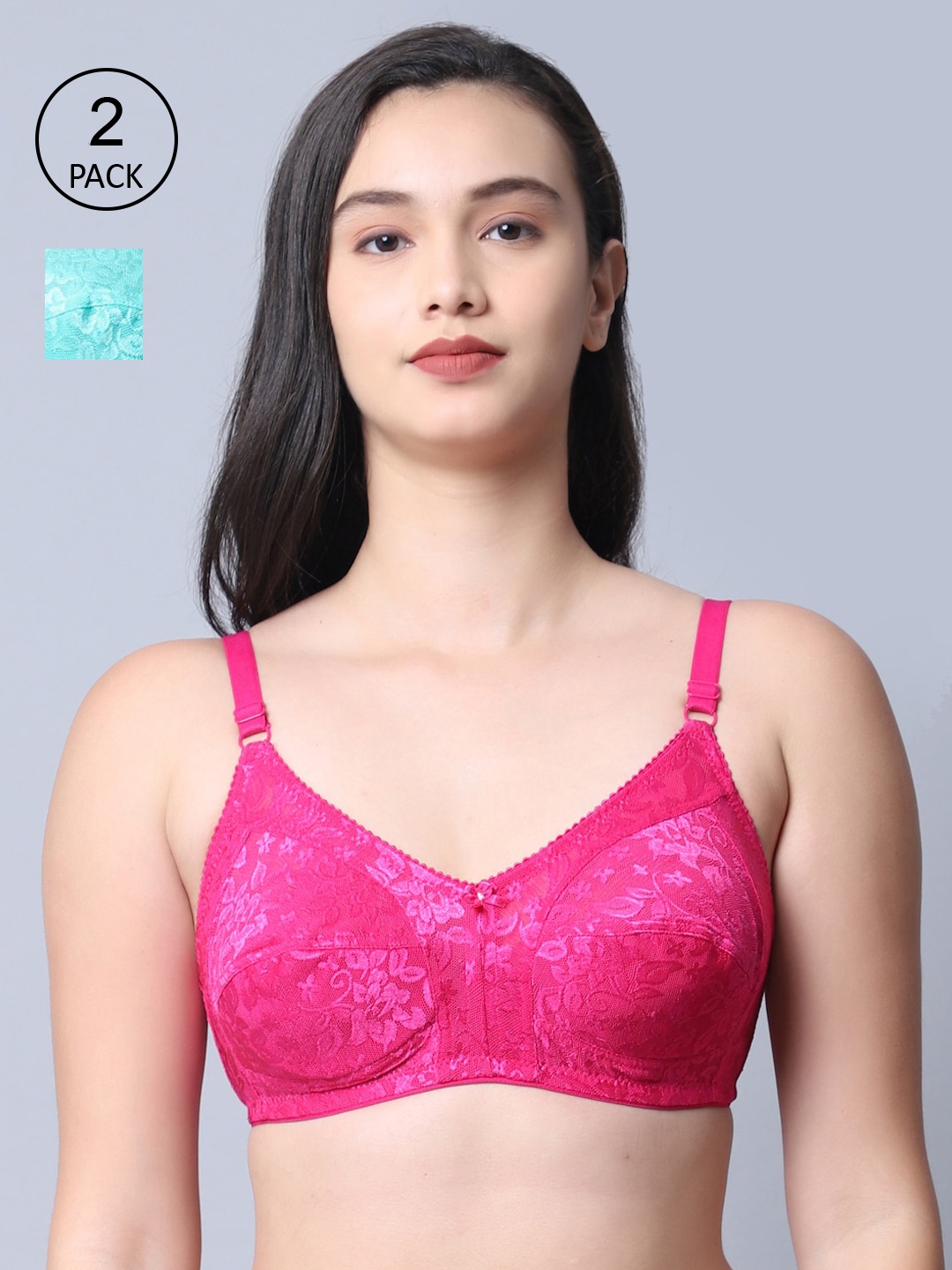 

GRACIT Pink & Blue Bra