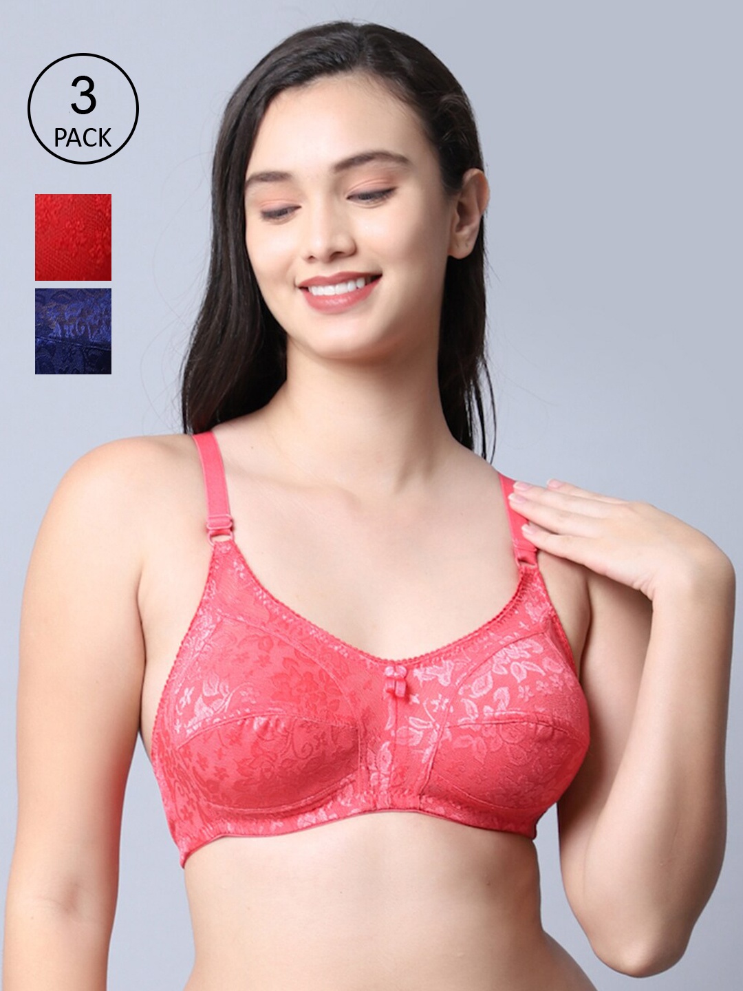 

GRACIT Red & Orange Bra