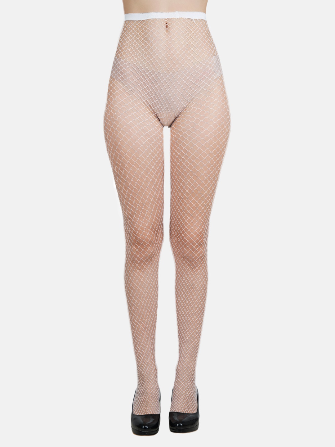 

N2S NEXT2SKIN Women White Fishnet Patterned Stockings
