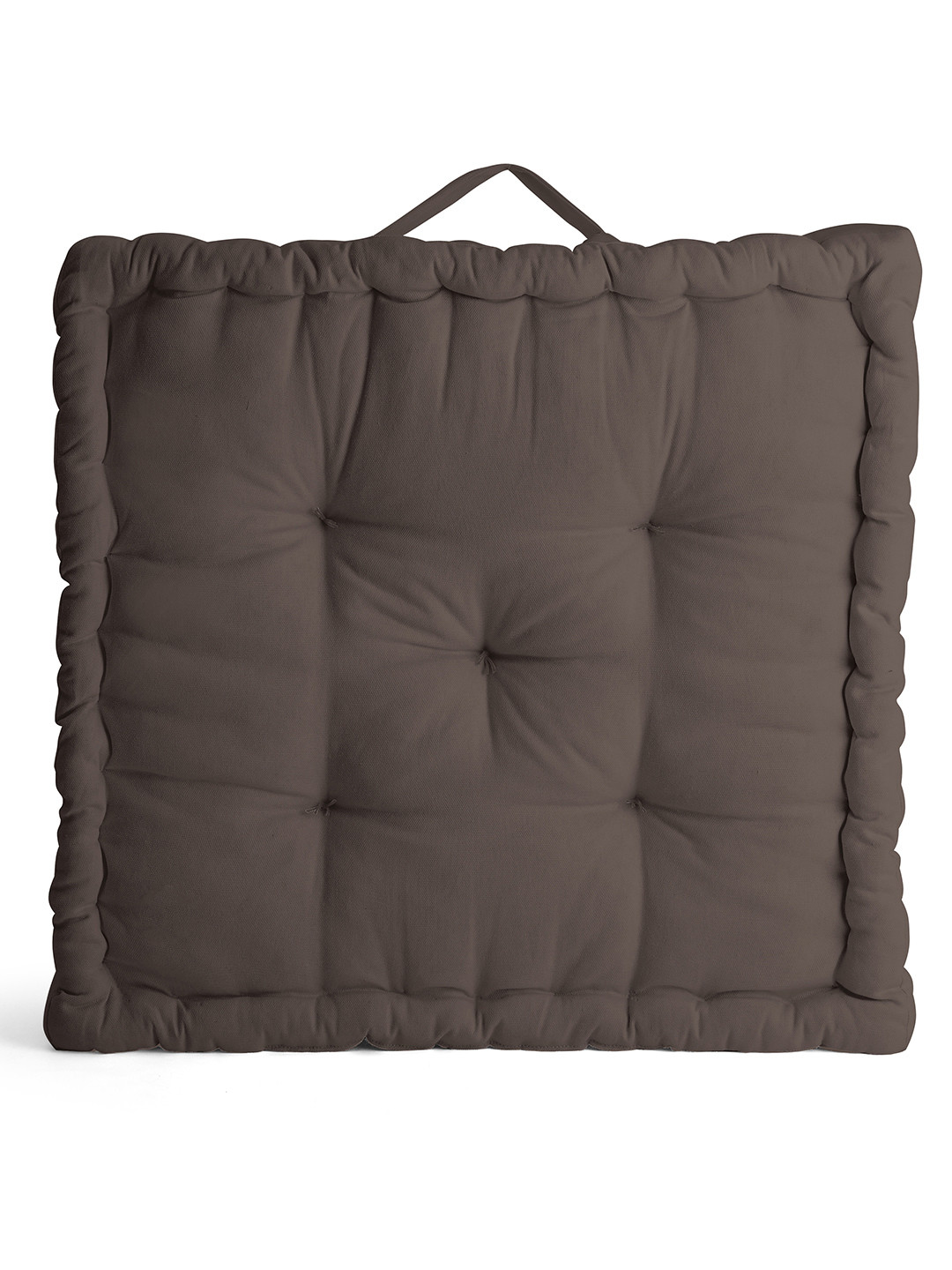 

Encasa Homes Taupe Solid Cotton Floor Cushion