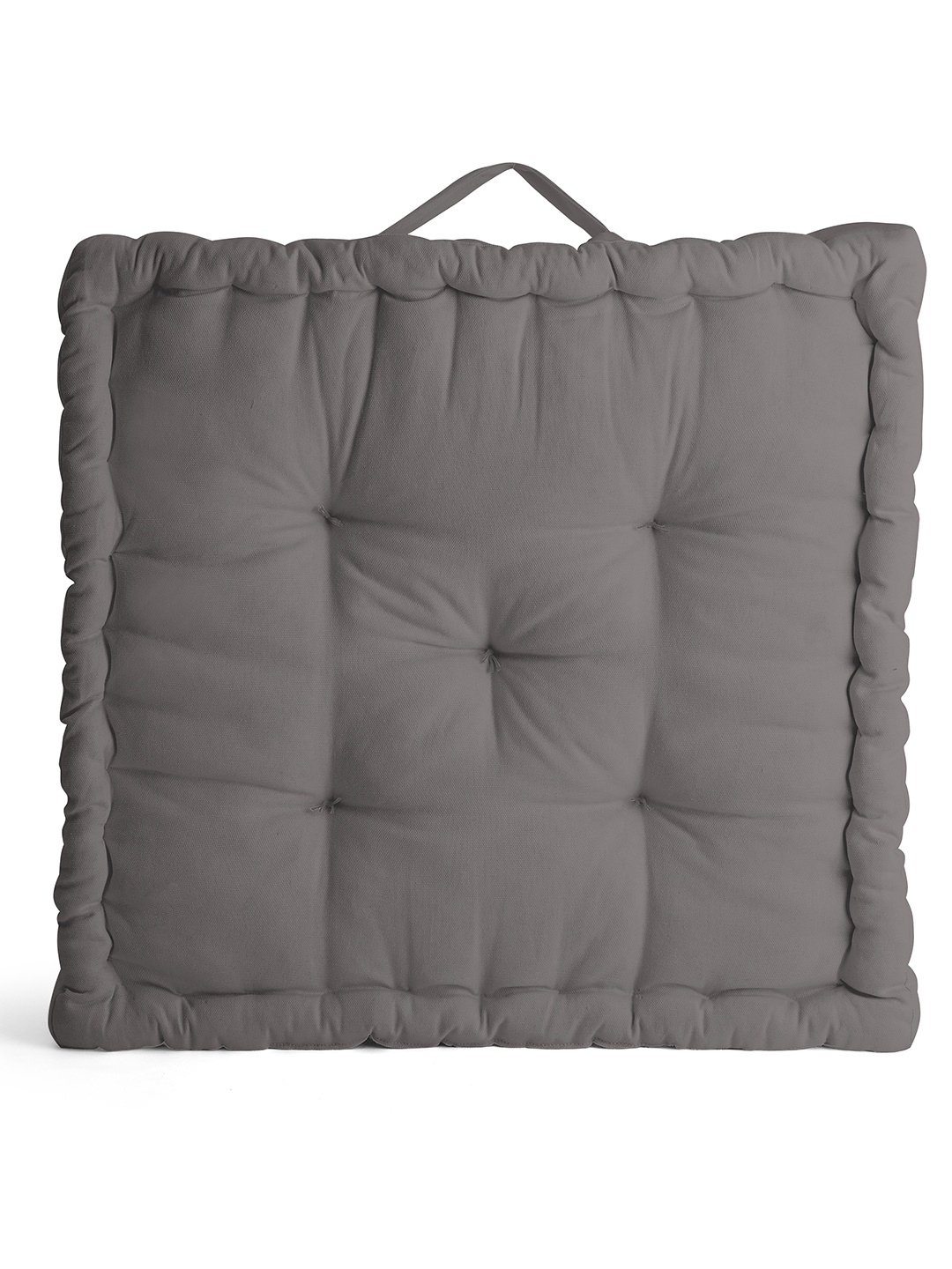 

Encasa Homes Grey Solid Square Floor Cushions