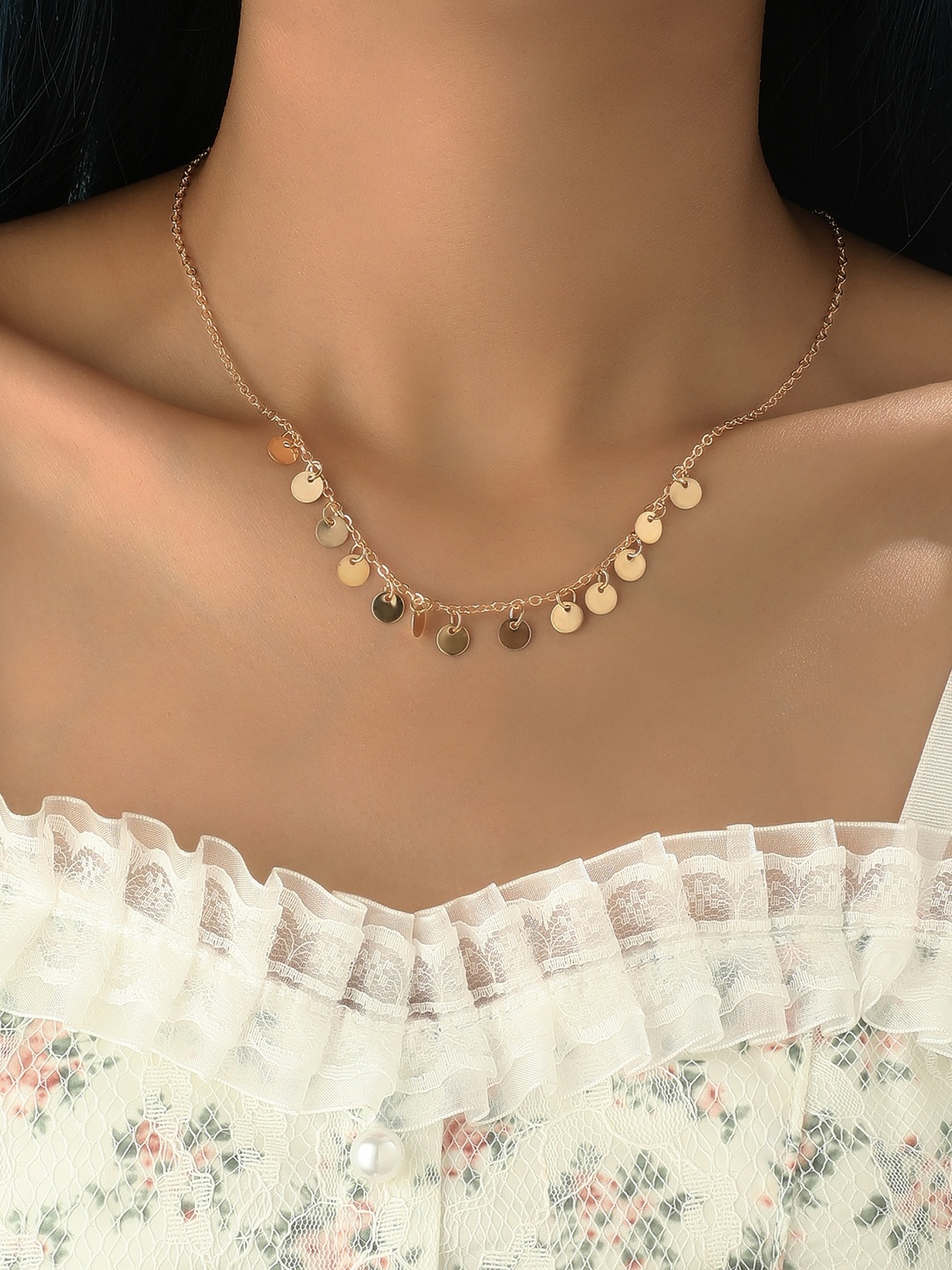 

Shining Diva Fashion Gold-Toned Gold-Plated Necklace
