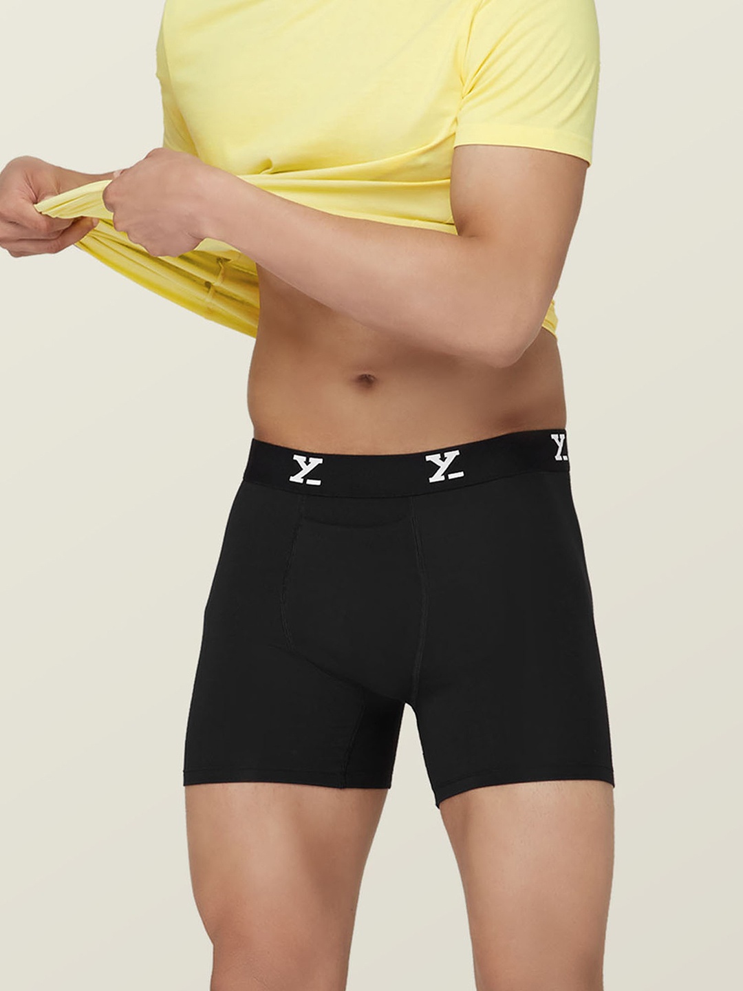 

XYXX Men Black Snug fit Ultra-soft Ace Modal Cotton Boxer Briefs