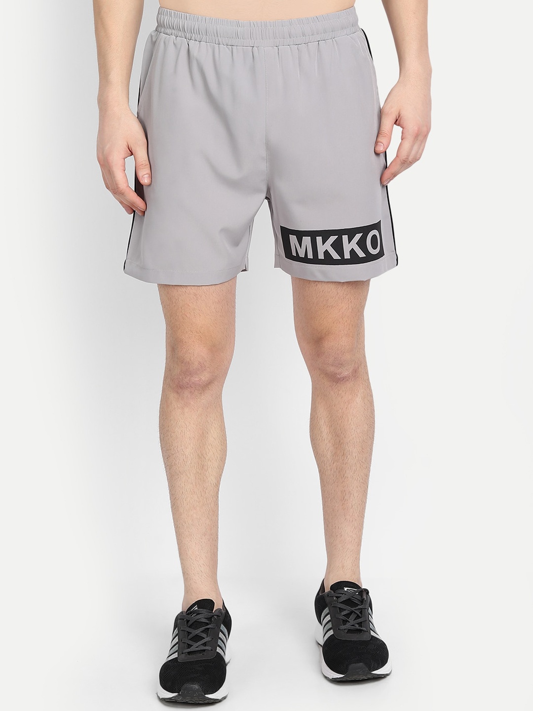 

MKKO Men Grey Training or Gym Sports Shorts