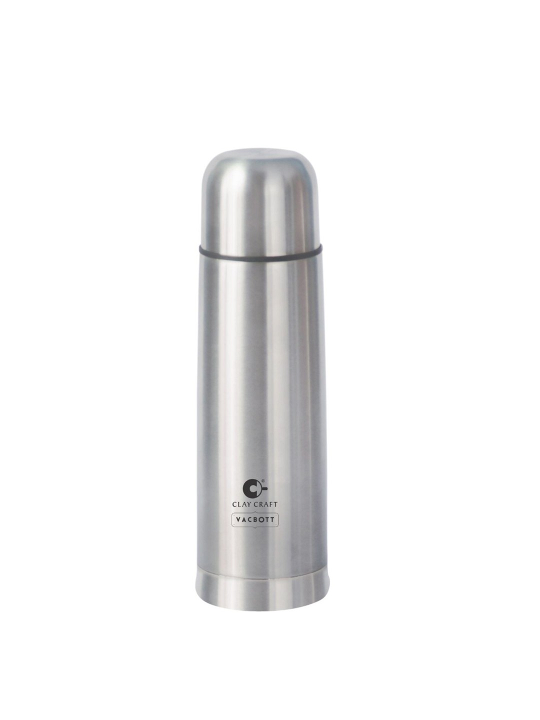 

CLAY CRAFT Silver-Toned Solid Stainless Steel Water Bottle 500 ml