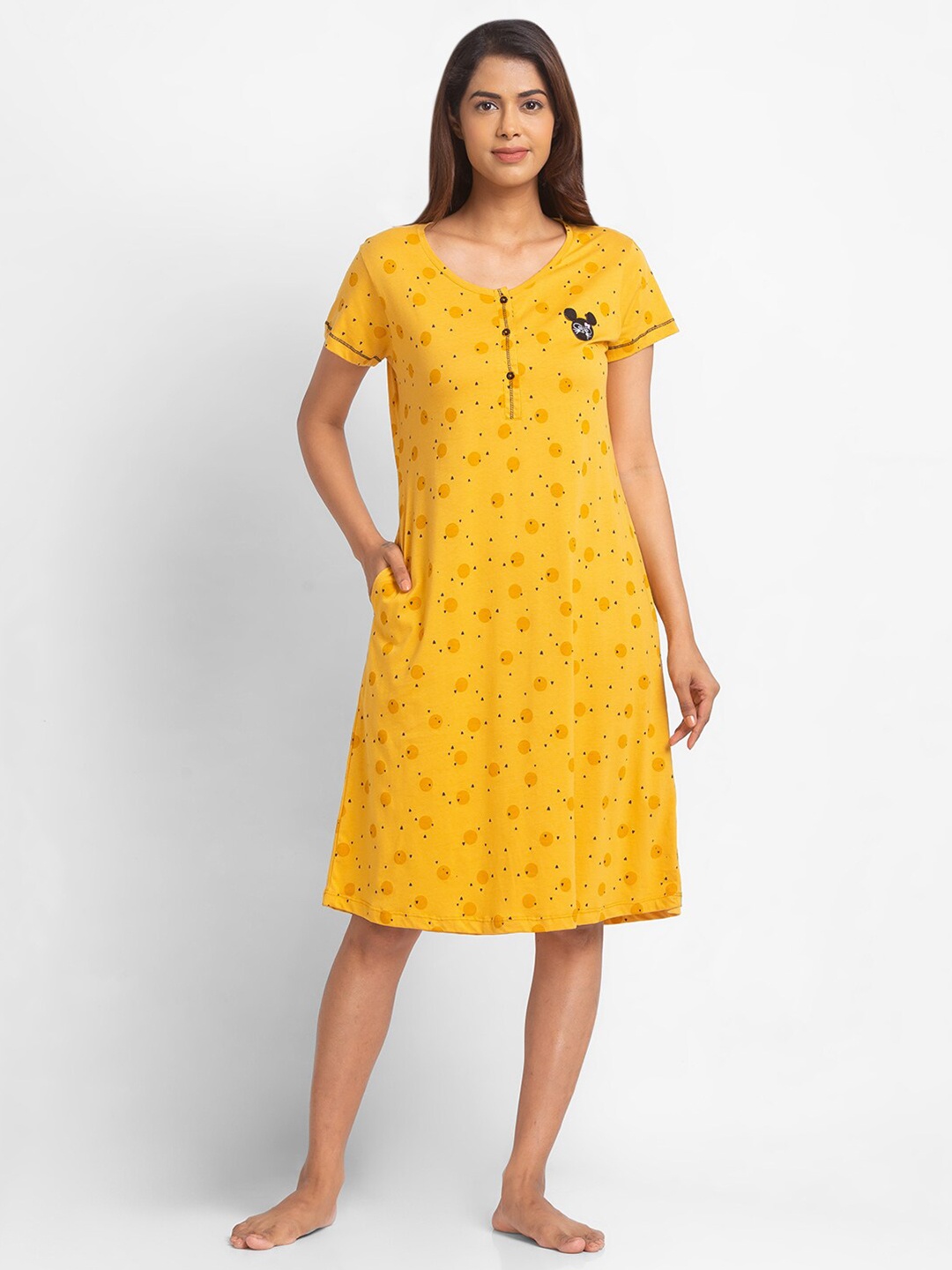 

Juliet Yellow Printed Nightdress