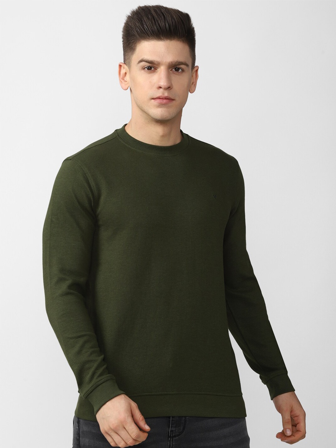 

Van Heusen Sport Men Olive Green Sweatshirt