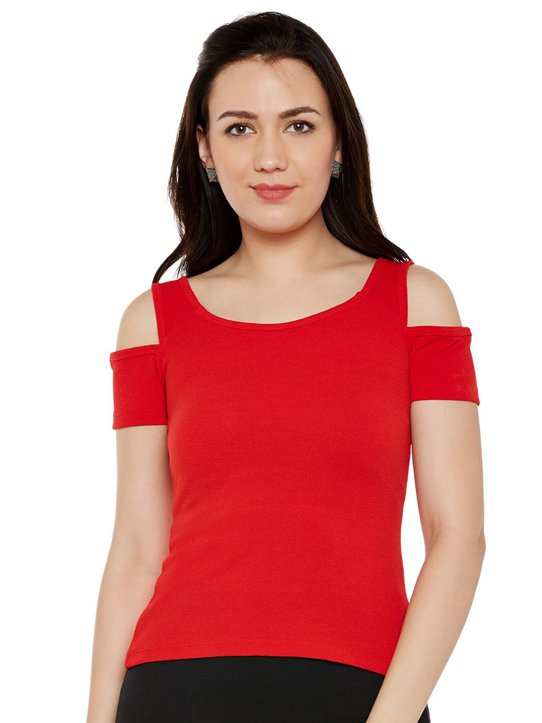 

LE BOURGEOIS WOMEN Red Scuba Top