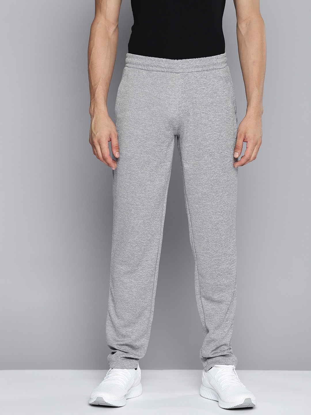 

Alcis Men Grey Melange Solid Slim Fit Track Pants
