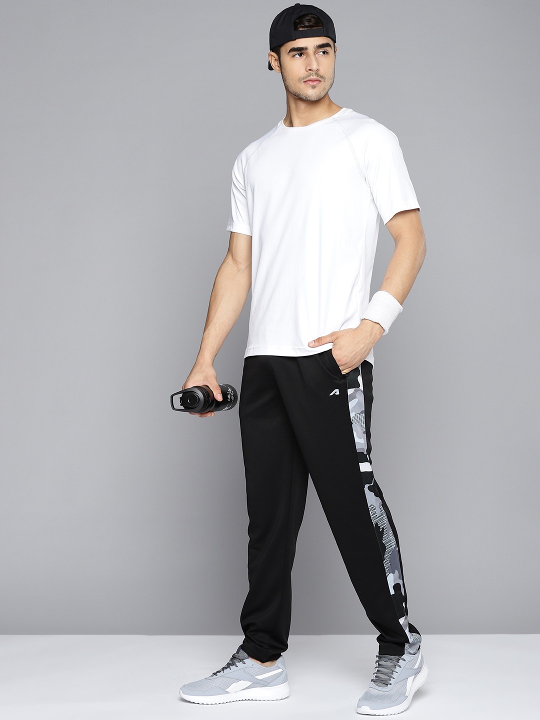 

Alcis Men Black Solid Slim Fit Track Pants with Side Detail
