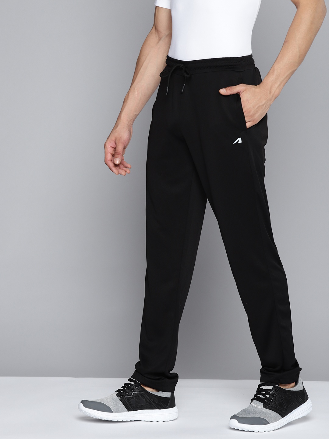 

Alcis Men Black Solid Slim Fit Track Pants